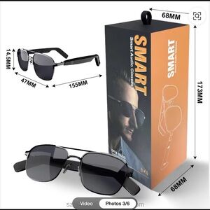 Bluetooth Smart Audio Sunglasses | Open Ear Music Glasses |Hands-Free| USB-C NWT
